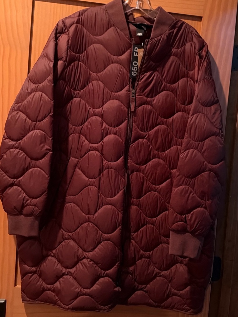 Eddie Bauer Women’s Shaw 650 Down Long Bomber Jacket Concord NWT Size XXL